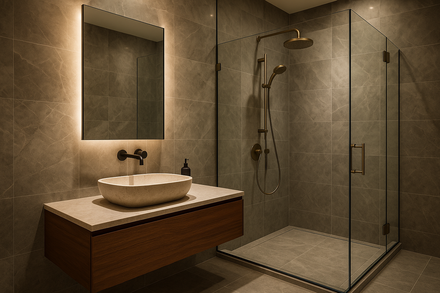 premium sink and shower